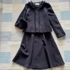 ロペピクニック ツイードノーカラージャケットセレモニー 入学式 卒業式38 M紺