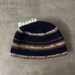 ビーニー ハンドメイド 手編み ニット帽 クラッシャーハット