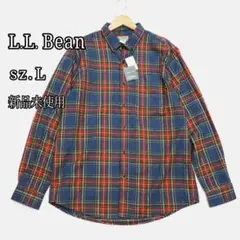 【新品未使用】エルエルビーン ネルシャツ 長袖 チェック柄 ジャパンフィット L