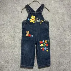 MIKI HOUSE ベビーデニムロンパース　ミキハウス　日本製　子供服　90