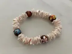 シェル　ハイビスカス　ブレスレット