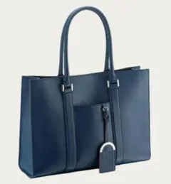 Bulgari レザー トートバッグ　デニムサファイアのサムネイル