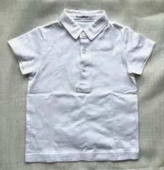 familiar ポロシャツ 半袖 白無地　90cm