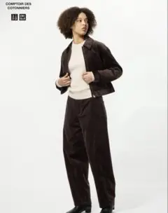 UNIQLOコーデュロイカーブパンツ ダークブラウン コトニエ ユニクロ L