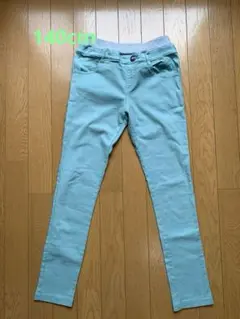 スキニーパンツ　150cm ライトグリーン