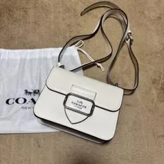 極美品　現行 コーチ ショルダーバック　モーガン スクエア クロスボディ　白