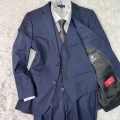 美品✨ブラックレーベルクレストブリッジ　セットアップスーツ　ネイビー　M 2B
