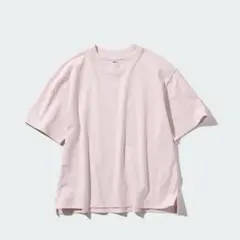 ユニクロ 2024年モデル エアリズムコットンTシャツ 半袖 ピンク XLサイズ