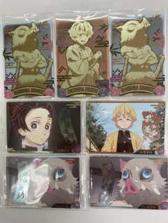 鬼滅の刃　ウエハース9   ７枚セット　竈門炭治郎　我妻善逸　嘴平伊之助　ねずこ