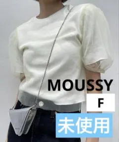 MOUSSY マウジー　チュールレイヤード トップス　半袖　白のサムネイル