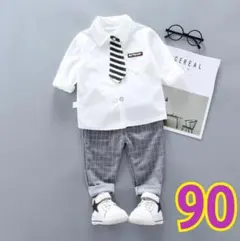 90 フォーマルスーツ　ホワイト　Mサイズ