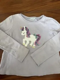 any FAM ユニコーン刺繍 長袖カットソー 130
