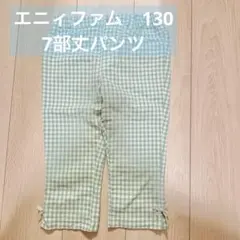 anyfam 7部丈パンツ　しろくまパンツ　ギンガムチェック