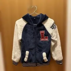 フード付きジャケット ネイビー/ホワイト