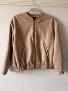 ノーカラースエードブルゾン　ジャケット