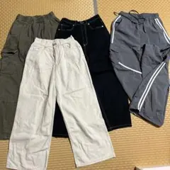 パンツ 4本セット カーゴ デニムSHEINピンクラテ他
