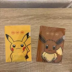 ポケモン　ピカチュウ　イーブイ　ミニクリアファイル