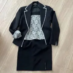 レディース フォーマルスーツ セットアップ 3点セット MamMa ブラック