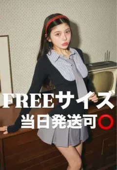 ダーリッチ シャツドッキングニットミニワンピース