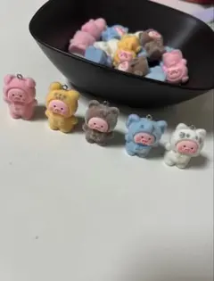 【未使用】動物着ぐるみ ブタチャーム 詰め合わせセット