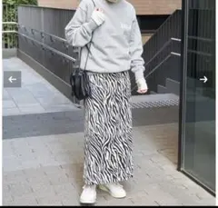 Spick and Span ゼブラプリントイージースカート