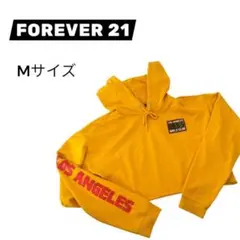 FOREVER 21 イエロー Mサイズ パーカーショート丈のサムネイル