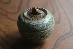 中国　新渡青花　花文　蓋壺　小壷　スンコロク　宋胡録　時代箱　C　R8683 00212-05.jpg?v=1721879981&