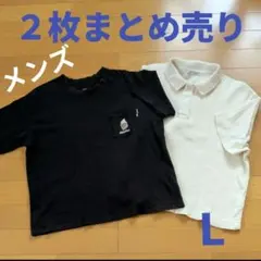 最終価格！　まとめ売り！　メンズ　トップス　ポロシャツ　Ｔシャツ　２枚セット　Lのサムネイル