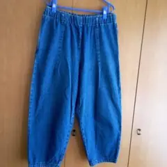 GU デニム サルエルパンツ ゴムウエスト
