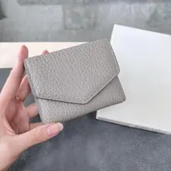 【新品】メゾン マルジェラ エンベロープ 三つ折り財布 グレー
