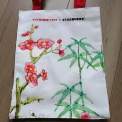 スターバックス ヴィヴィアンタムVIVIENNE TAM トートバッグ新品鳥花柄のサムネイル