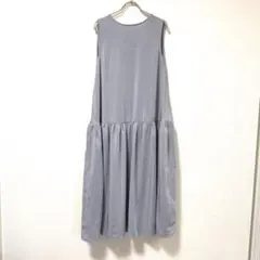 ✨良品✨ アンドドットノスタルジア M ペプラムワンピース リボン マットサテン