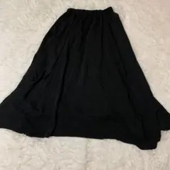 【JEANASIS】　タグ付き　プリーツ ロングスカート ブラックのサムネイル