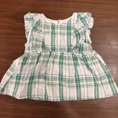 branshes グリーンチェック柄チュニック 100cm