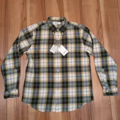 Gymplex グリーン×ベージュチェック 長袖シャツ 16