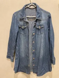 GU デニム　長袖シャツ ワンピース　120