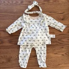 モイモルン　花柄 ベビーセットアップ　70-80cm