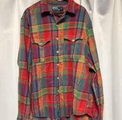 Polo by Ralph Lauren チェック柄シャツ XL 90s
