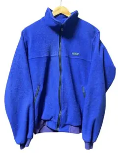80s patagonia フリース L 三角タグ USA製 スナップt 青紫