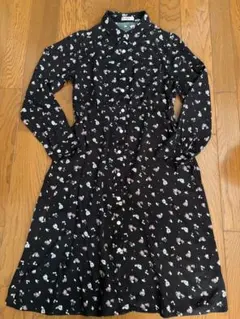 ALGY アルジー　ワンピース　花柄　黒　160