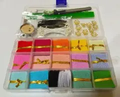 つまみ細工キット　ちりめん　カット済み3㎝角　140枚　ピンセットと花座10個