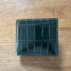クロコダイル 二つ折り財布 ココマイスター バトルシップ 定価38万円のサムネイル