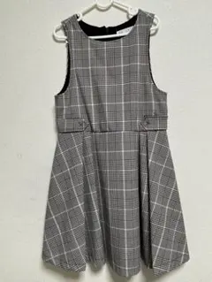 ZARAジャンバースカート グレー系チェック柄
