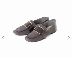 ルタロン レザーSQメタルバックルローファー　23.5㎝