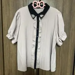 大きいサイズ レディース トップス ブラウス 襟付き 4L