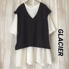 《未使用》GLACIER 2点セットドッキングカットソーと黒ベストのサムネイル