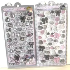 ボンボンドロップシール　ふわふわドロップ　しろくろボンボン　しろくろふわふわ