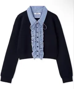 SNIDEL フリルニットカーディガン