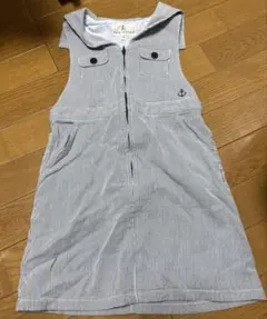 KUMIKYOKU ⭐︎ノースリーブ⭐︎セーラー風ストライプ柄ワンピース 120cmのサムネイル