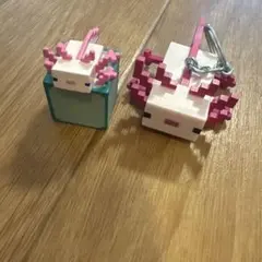マインクラフト ウーパールーパー キーホルダー フィギュア 2種セット